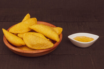 Fried empanadas, typical Colombian food