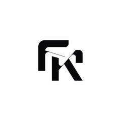 FK monogram logo design letter text name symbol monochrome logotype alphabet character simple logo