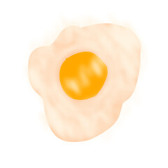 Cute fried egg drawing 