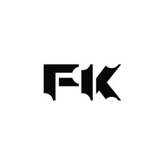 FK monogram logo design letter text name symbol monochrome logotype alphabet character simple logo