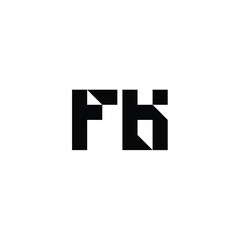 FK monogram logo design letter text name symbol monochrome logotype alphabet character simple logo