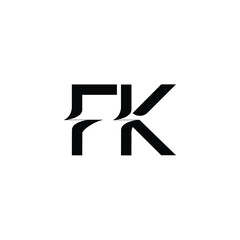 FK monogram logo design letter text name symbol monochrome logotype alphabet character simple logo