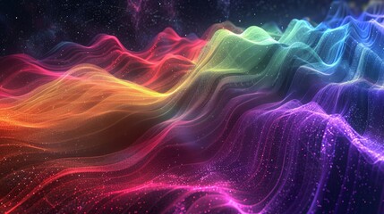 Vibrant Gravitational Wave Spectrum Visualization