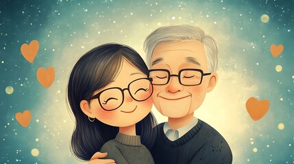 Obraz premium Celebrate love and connection between generations