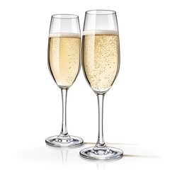 two glasses of champagne