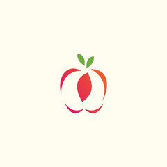  Fruit Apple logo illustration with healthy concept