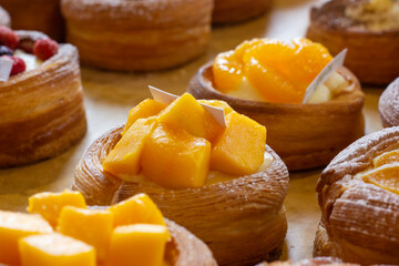 Close up of Croissant Cup Fla Mango
