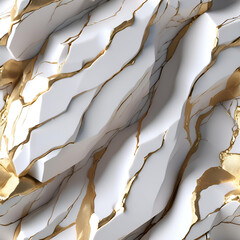 Elegant white and gold marble pattern used for luxury design backgrounds and high-end print materials