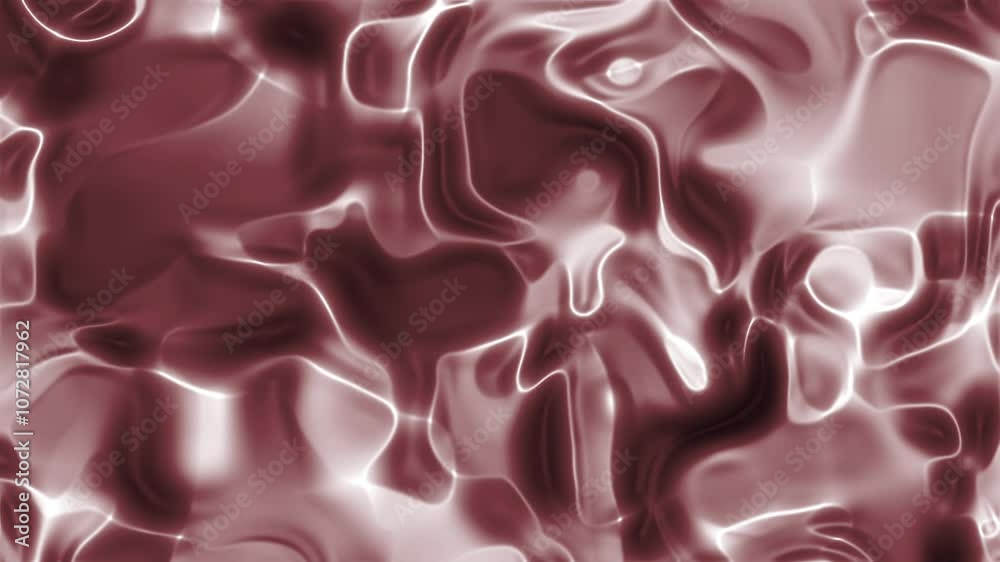 Poster abstract fluid background with wavy patterns in shades of red and white, creating a dynamic and capt