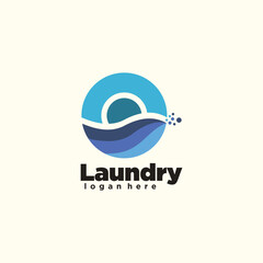 Express Laundry logo emblem badge design