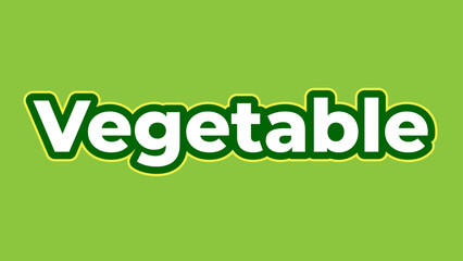 Vegetable text effect design.