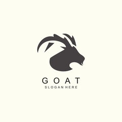 Goat with black dop colour logo symbol graphic design illustration idea creative