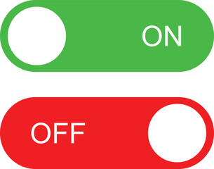 On and off Icon symbols with text. EPS Vector File