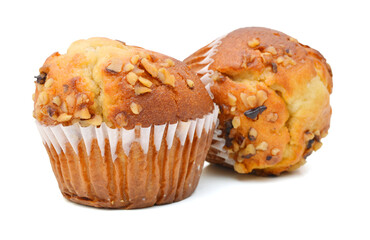 Isolated muffin on white background