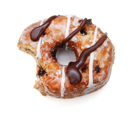 Chocolate Donuts with Sprinkles. Isolated on a White Background