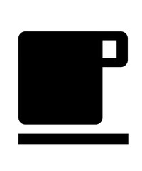 Image of Cup tea coffee drink Icon black color on white background
