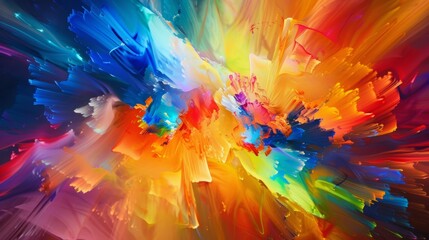 Vibrant Quantum Dot Display Technology Abstract Art