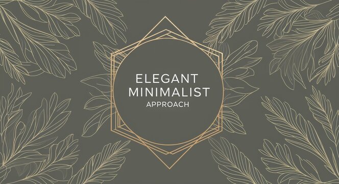 Elegant minimalist style and refined design approach in illustration background