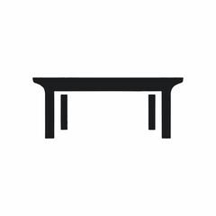 Single table silhouette vector stylish