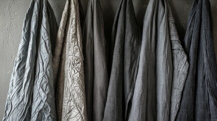 Obraz premium Textured Fabrics in Shades of Grey
