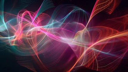Fototapeta premium Abstract Visualization of Vibrating String Theory