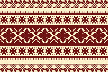 Ethnic pattern seamless, Geometric design ,Aztec embroidery border seamless patterns.ethnic design,  pattern art wallpaper Background, Design for fabric, curtain, carpet ,geometry seamless pattern