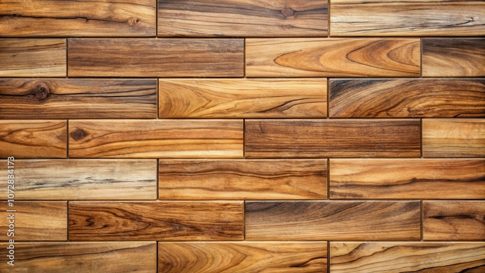 Poster wood paneling texture a seamless pattern of interlocking brown planks with visible grain and knots