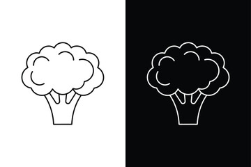 Simple Broccoli line Icon. Editable Vector icon for Design Projects