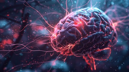 Obraz premium Synthetic Neurobiology and Brain Control Concept