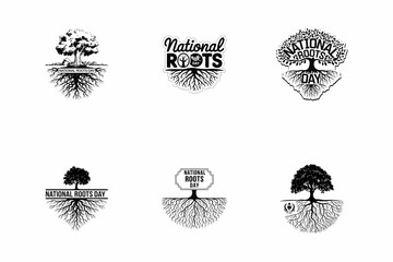 Set of national Roots Day vector illustration design