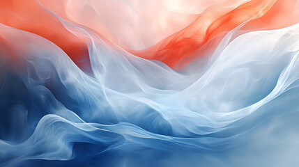 Obraz premium Abstract red and blue wave patterns with white highlights and flowing curves.