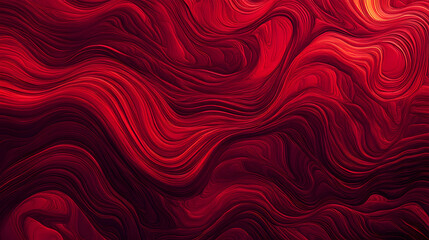 Fototapeta premium Abstract red waves with smooth gradients.