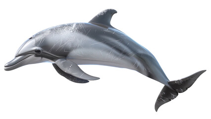 Fototapeta premium Dolphin isolated on a transparent background