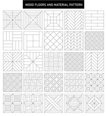 wood floor and materail paatten line, set of element for wood.