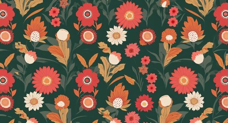 Abstract floral pattern design in illustration background