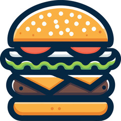 Burger hamburger cheeseburger vector