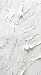 Obraz premium White paint brush strokes on white canvas