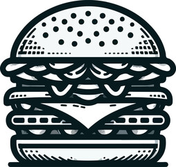 Burger hamburger cheeseburger vector