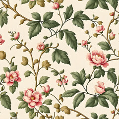 seamless pattern with flowers