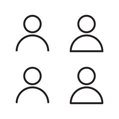 Login user avatar icon in generic style. Profile account sign symbol