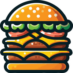 Burger hamburger cheeseburger vector