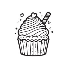 cupcake with cream