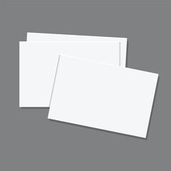 Vector Illustration Business cards stock mockup. Template for branding identity. Flat Design.