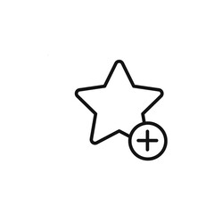 Add to favorite icon vector line logo art