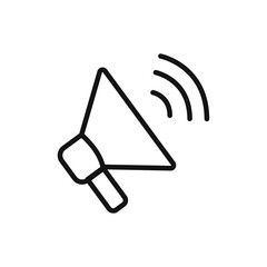 announce in loudspeaker icon vector line logo art