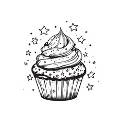 cupcake with cream