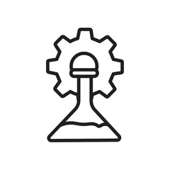 Biomedical engineer icon vector line logo art