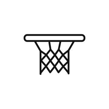 recommend clip art: Basketball Hoop icon vector line logo art