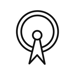 Broadcast Icon vector line logo art