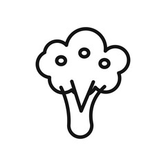 broccoli icon vector line logo art